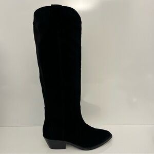 DV by Dolce Vita Kit Black Knee High Cowboy Western Boots Size 5 NWOT